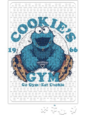 Baskı Dükkanı Cookie Monster Kurabiye Canavarı Puzzle 240 Parça Yapboz