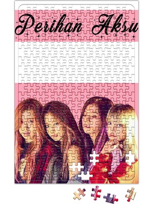 Baskı Dükkanı Kişiye Özel Isim Yazılı Blackpink Puzzle 240 Parça Yapboz