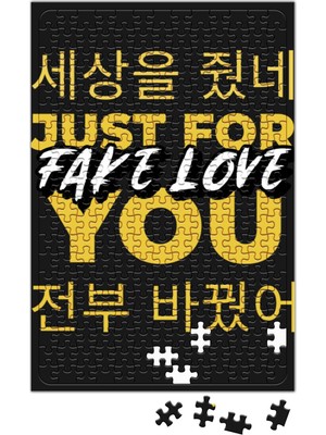 Baskı Dükkanı Bts Fake Love Typography Puzzle 240 Parça Yapboz