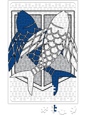 Baskı Dükkanı Attack On Titan Survey Corps Fish Of Freedom Puzzle