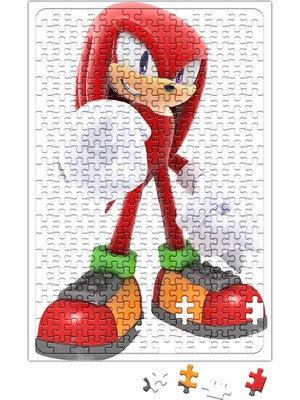 Baskı Dükkanı Knuckles The Echidna Sonic Puzzle 240 Parça Yapboz