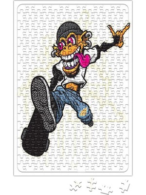 Baskı Dükkanı Thug Monkey Maymun Puzzle 240 Parça Yapboz
