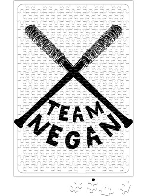 Baskı Dükkanı The Walking Dead Onesie Team Negan Puzzle 240 Parça Yapboz