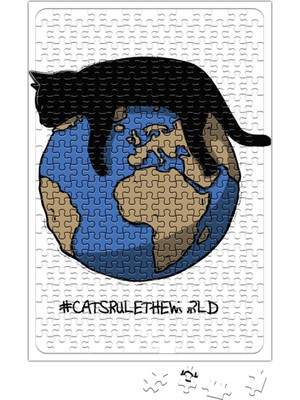 Baskı Dükkanı Cats Rule The World Puzzle 240 Parça Yapboz