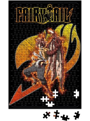 Baskı Dükkanı Fairy Tail Natsu Dragneel Dragon Force Puzzle 240 Parça