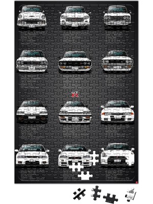 Baskı Dükkanı History Nissan Gtr V2 Specs Puzzle 240 Parça Yapboz