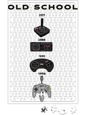 Baskı Dükkanı Old School Gamer Puzzle 240 Parça Yapboz