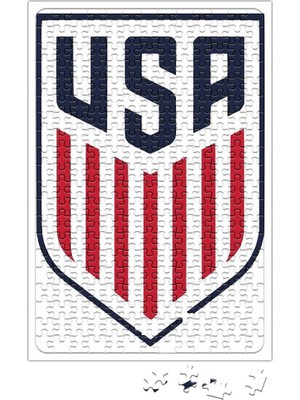 Baskı Dükkanı Usa Soccer Team Puzzle 240 Parça Yapboz
