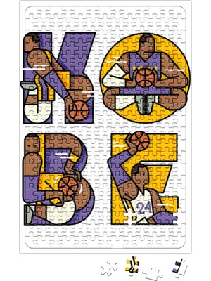 Baskı Dükkanı Kobe Bryant Tribute Typography Puzzle 240 Parça Yapboz