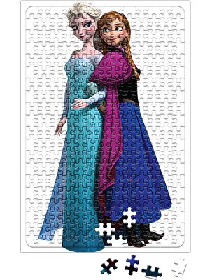 Baskı Dükkanı Elsa Kristoff Rapunzel Anna Frozen Puzzle 240 Parça Yapboz