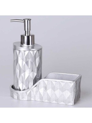 Prizma Mutfak Sıvı Sabunluk Gümüş