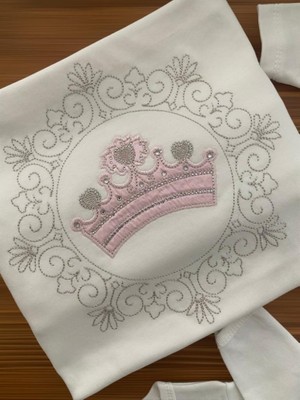 Zıpır Kraliçe Taçlı Nakışlı Taşlı 10 Parça Hastane Çıkışı Seti Yeni Doğan hastane çıkışı kız bebek hastane çıkışı hediyelik