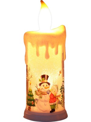 Dolity Noel Mum Işıkları Masa Dekorasyon Parti Lambası Kardan Adam Çocukla (Yurt Dışından)