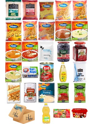 Blueden Ramazan Paketi Kumanya Gıda Paketi Erzak Yardım Hediye Paketi 28 Parça 137 Nolu Paket