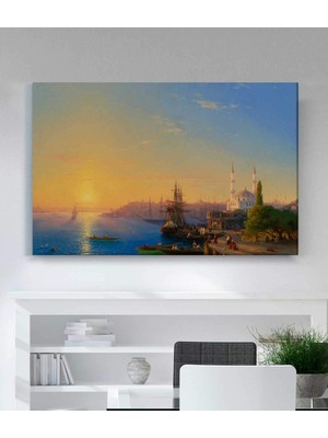 MonoStella Ivan Aivazovsky'nin Konstantinopolis Üzerinde Gün Batımı Kanvas Tablo