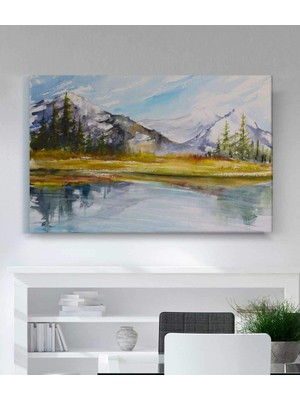 MonoStella Dağdaki Göl Kanvas Tablo