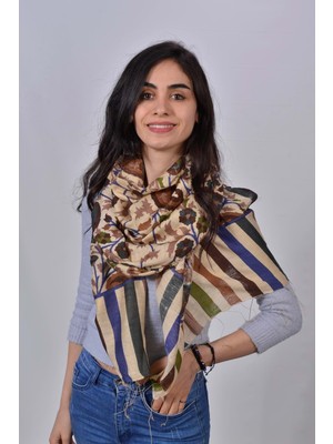 Harbiye Yöresel Kadın Ham Ipek Desenli Şal
