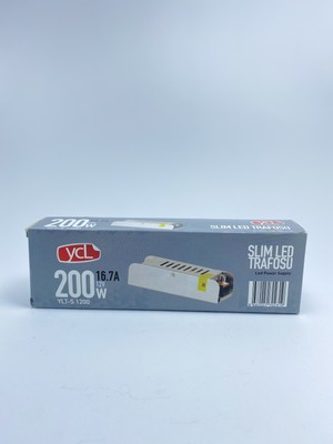 Ycl 200W Slim Kasa Iç Mekan LED Trafosu 16.7A 12V Ylt-S 1200