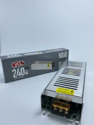 Ycl 240W Slim Kasa Iç Mekan LED Trafosu 20A 12V Ylt-S 1240