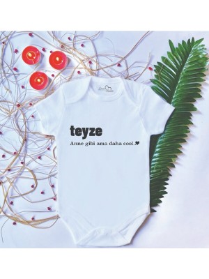 Limon Bebek Baskılı Teyze Pamuklu Çıtçıtlı Body Zıbın