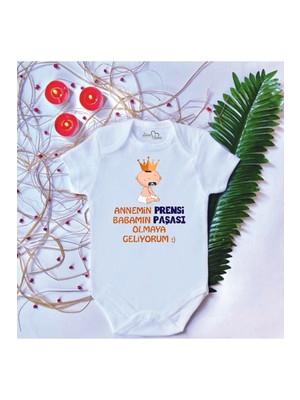 Limon Bebek Baskılı Annem Babam Pamuklu Çıtçıtlı Body Zıbın