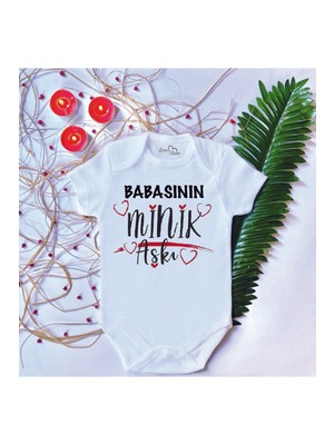 Limon Bebek Baskılı Babasının Minik Aşkı Pamuklu Çıtçıtlı Body Zıbın
