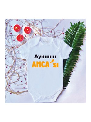 Limon Bebek Baskılı Aynı Amcası Pamuklu Çıtçıtlı Body Zıbın