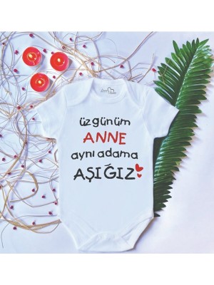 Limon Bebek Baskılı Anne Pamuklu Çıtçıtlı Body Zıbın