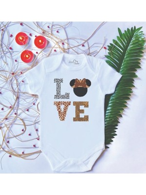 Limon Bebek Baskılı Love Pamuklu Çıtçıtlı Body Zıbın