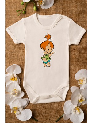 Limon Kız Bebek Taş Devri Çakıl Bebek Organik Baskılı