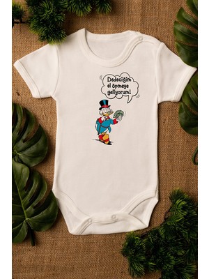 Limon Daffy Duck Dede Organik Baskılı Pamuklu Zıbın