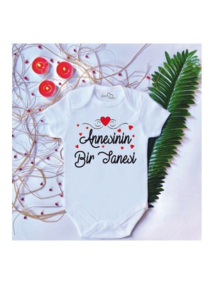Limon Unisex Bebek Baskılı Annesinin Bir Tanesi Pamuklu Çıtçıtlı Body Zıbın