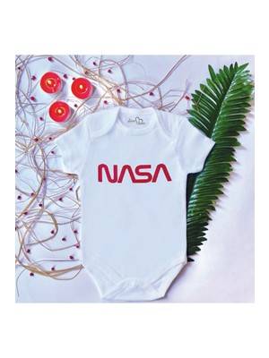 Limon Unisex Bebek Baskılı Nasa Pamuklu Çıtçıtlı Body Zıbın