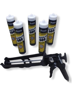 Çekomastik 666 Beyaz 5'li Set Plastik Silikon Sıkma