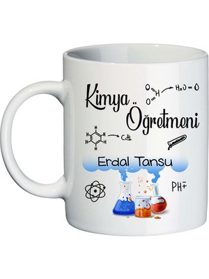 Biresimden Kimya Öğretmenine Hediye Isimli Kupa Bardak - Öğretmenler Günü Hediyesi