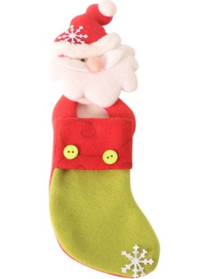 Partijet Yılbaşı Sevimli Noel Baba Dekor Çorap