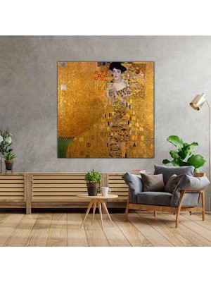 SML Tablo Gustav Klimt Adele Bloch Bauer Yağlı Boya Efekt Başyapıt Kanvas Tablo