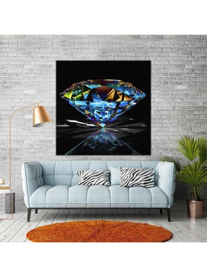 SML Tablo Makro Çekim Pırlanta Parlayan Işıklar Dekorasyon Kanvas Tablo