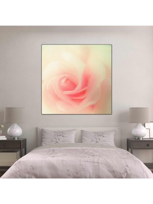 SML Tablo Pembe Gül Modern Dekoratif Kanvas Tablo