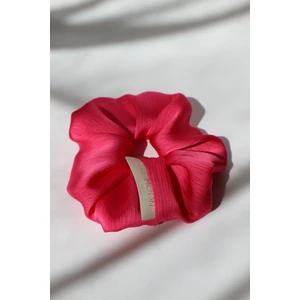 The Moon Saten Pembe Scrunchie Saç Tokası