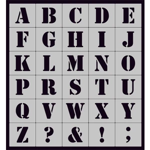 Ada Sanatsal Stencil Harf Boyama Şablonu X009