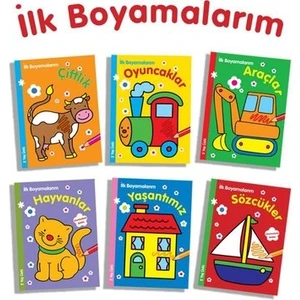 İlk Boyamalarım Seti - 6 Kitap Takım
