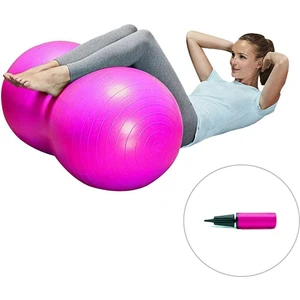 90 cm Pembe Fıstık Şeklinde Pilates & Yogatopu + Dual Plus Pompa