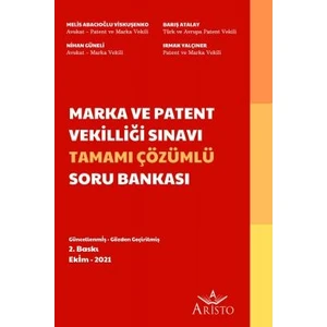Aristo Hukuk Yayınevi Marka ve Patent Vekilliği Sınavı Tamamı Çözümlü Soru Bankası