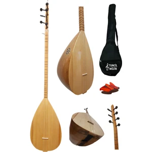 Lore Uzun Sap Bağlama Saz Mini Set Su Geçirmez Kılıf + Mızrap Çift Ses Çıkışlı Başlangıç Set