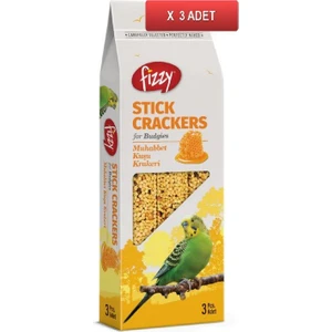 Ballı Muhabbet Kuşu Krakeri 3 x 3'lü
