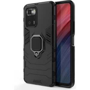 Xiaomi Poco X3 Gt Batman Serisi Yüzük Standlı Armor Kılıf - Siyah