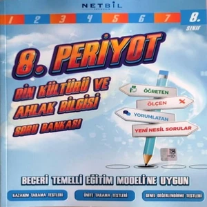 Netbil Yayıncılık 8.Sınıf Din Kültürü ve Ahlak Bilgisi Periyot Soru Bankası