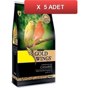 Gold Wings Premium Kanarya Kuş Yemi 1 kg 5'li