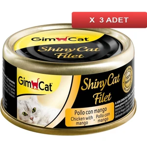 Shinycat Fileto Tavuk Mango Kedi Konservesi 70 Gram 3'lü